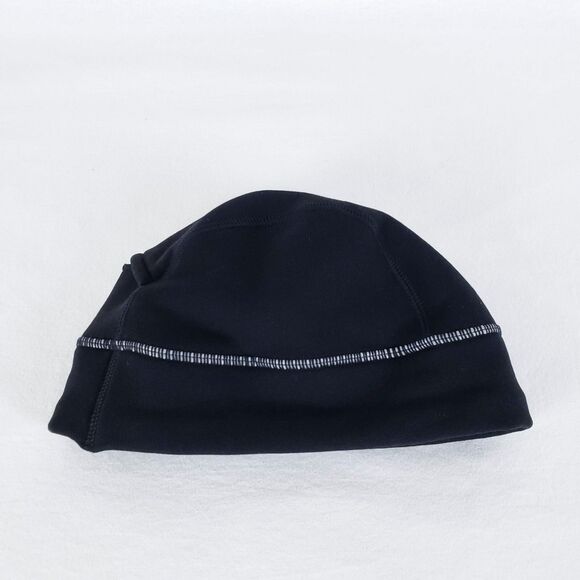 Athleta Polartec Beanie Black Reflective One-Size Running Hiking Winter Outdoor - Picture 5 of 12